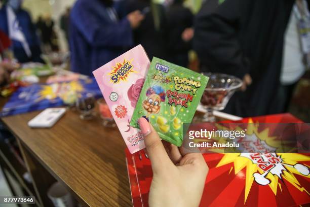 Candy court is seen during the 5th OIC Halal EXPO and World Halal Summit at the Lutfi Kirdar International Convention and Exhibition Center in...