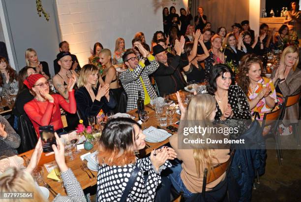 General view of the atmosphere at an intimate dinner hosted by Henry Holland and Andrew Nugent to celebrate the House of Holland Resort 18 collection...