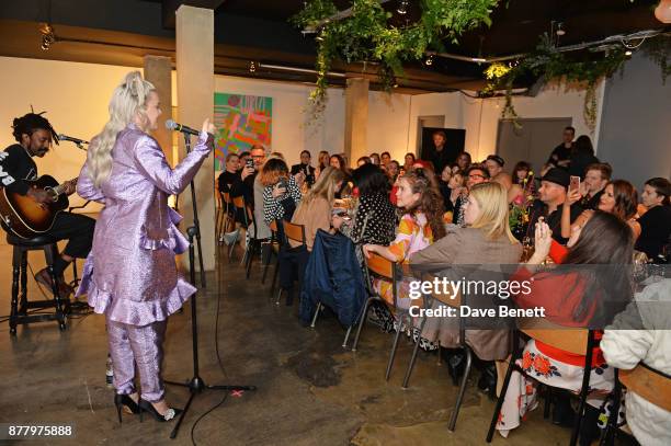 Anne-Marie performs at an intimate dinner hosted by Henry Holland and Andrew Nugent to celebrate the House of Holland Resort 18 collection and Bird...