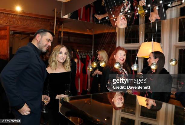 Roland Mouret and Joanne Froggatt attend the launch of Roland Mouret's debut fragrance "Une Amourette" in collaboration with Etat Libre on November...