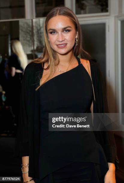 Nina Suess attends the launch of Roland Mouret's debut fragrance "Une Amourette" in collaboration with Etat Libre on November 23, 2017 in London,...