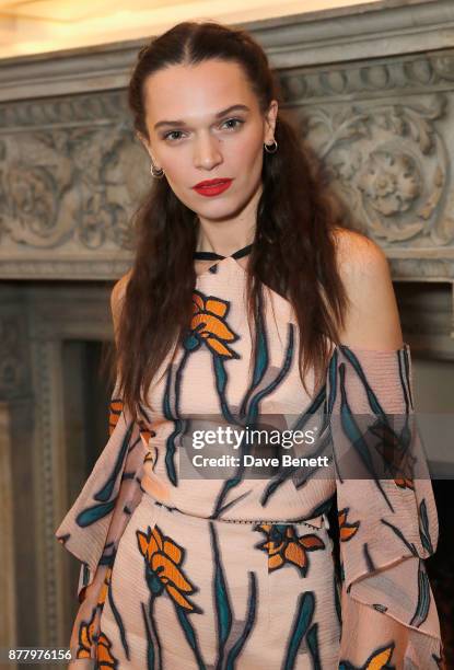 Anna Brewster attends the launch of Roland Mouret's debut fragrance "Une Amourette" in collaboration with Etat Libre on November 23, 2017 in London,...