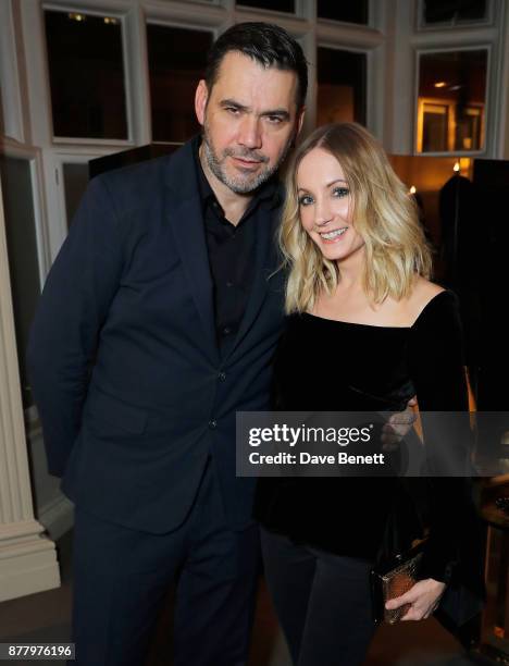 Roland Mouret and Joanne Froggatt attend the launch of Roland Mouret's debut fragrance "Une Amourette" in collaboration with Etat Libre on November...