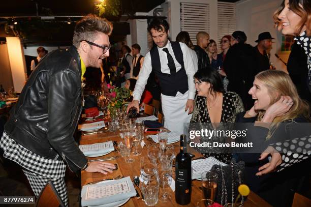 Henry Holland, Pixie Geldof, Gillian Orr and Anna Barnett attend an intimate dinner hosted by Henry Holland and Andrew Nugent to celebrate the House...