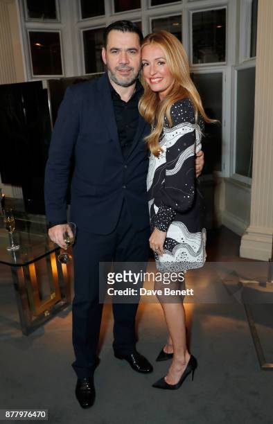 Roland Mouret and Cat Deeley attend the launch of Roland Mouret's debut fragrance "Une Amourette" in collaboration with Etat Libre on November 23,...
