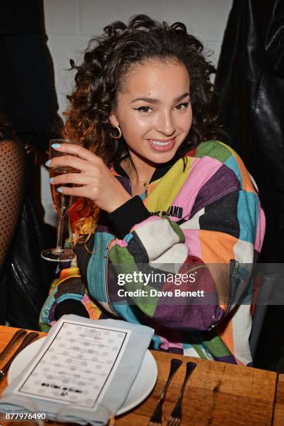 Ella Eyre attends an intimate dinner hosted by Henry Holland and Andrew Nugent to celebrate the House of Holland Resort 18 collection and Bird In...