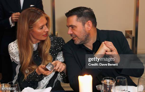 Cat Deeley and Roland Mouret attend the launch of Roland Mouret's debut fragrance "Une Amourette" in collaboration with Etat Libre on November 23,...