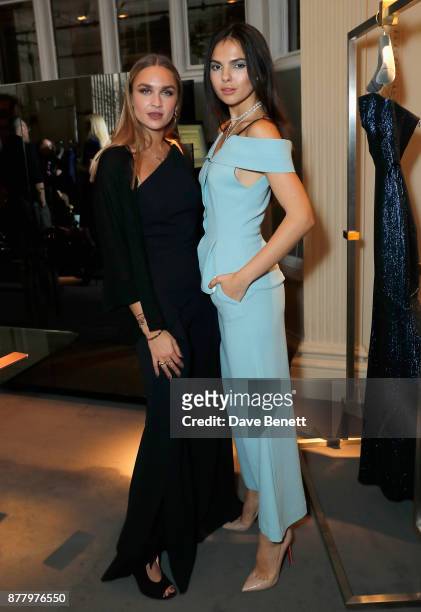 Nina Suess and Doina Ciobanu attend the launch of Roland Mouret's debut fragrance "Une Amourette" in collaboration with Etat Libre on November 23,...