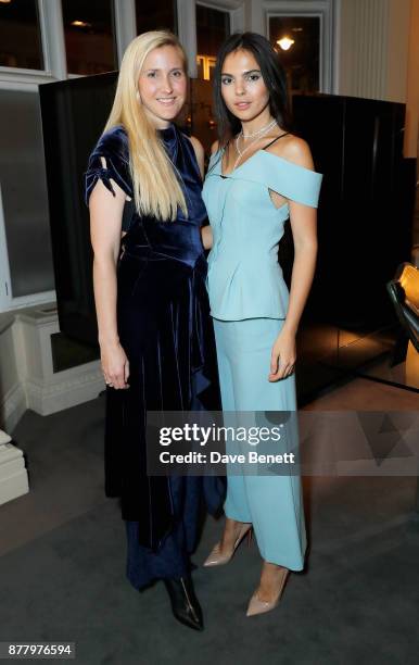 Managing Director at Roland Mouret and Doina Ciobanu attend the launch of Roland Mouret's debut fragrance "Une Amourette" in collaboration with Etat...