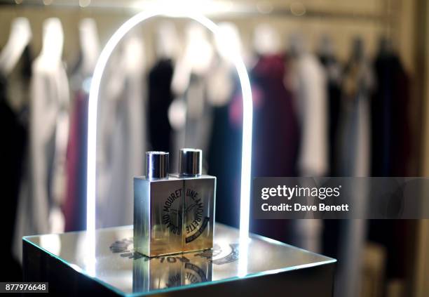 General view of Roland Mouret's debut fragrance "Une Amourette" ahead of the launch in collaboration with Etat Libre on November 23, 2017 in London,...