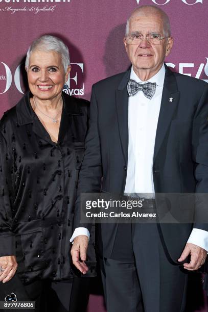 Salvador Tous and wife Rosa Oriol attend the 'Vogue Joyas' awards 2017 at the Santona Palace on November 23, 2017 in Madrid, Spain.