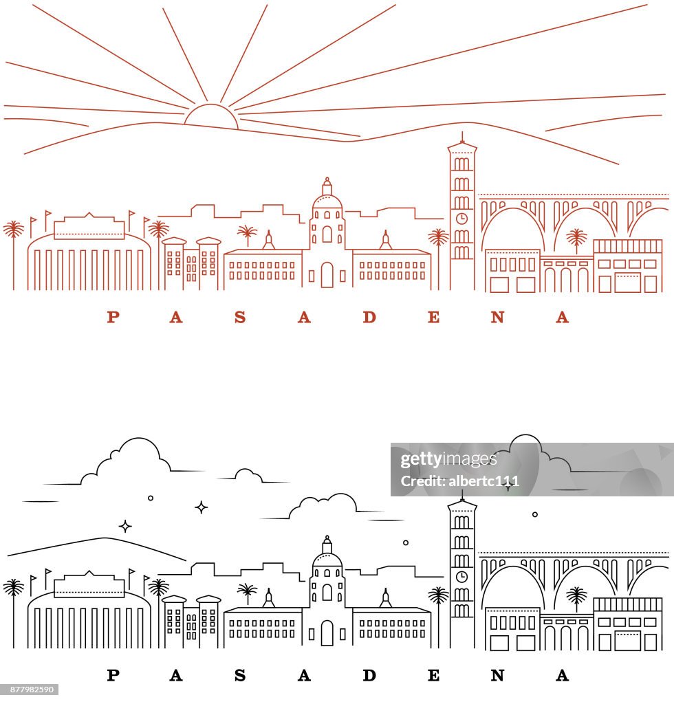 Pasadena Kalifornien Hipster Cityscapse