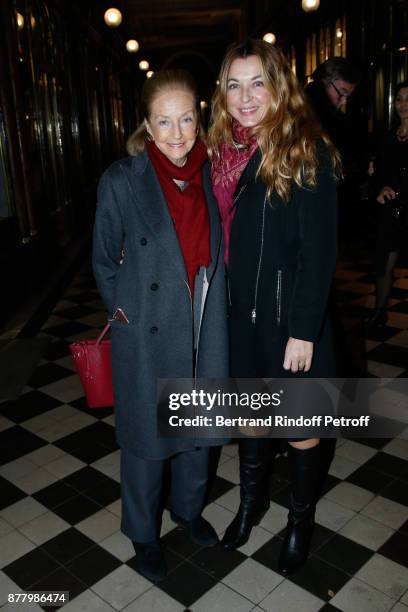 Doris Brynner and Arabelle Reille Mahdavi attend the Ligne Blanche Boutique Opening at Galerie Vero-Dodat on November 23, 2017 in Paris, France.