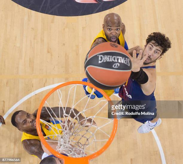 Ante Tomic, #44 of FC Barcelona Lassa in action during the 2017/2018 Turkish Airlines EuroLeague Regular Season Round 9 game between FC Barcelona...