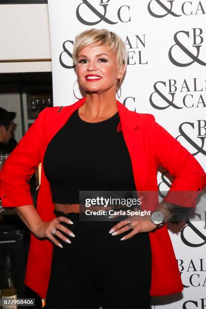 Kerry Katona attends the Balsan and Chapel menswear preview at Neighborhood At The Avenue on November 23, 2017 in Manchester, England.