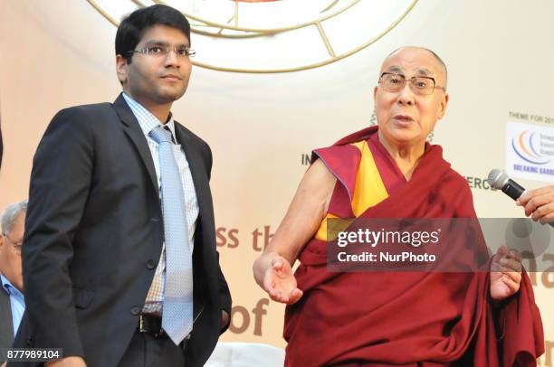 His Holiness The Dalai Lama speaks at the Indian chamber of Commerce Program of &quot;His Holiness the Dalai Lama and Industrialist Shashwat Goenka...