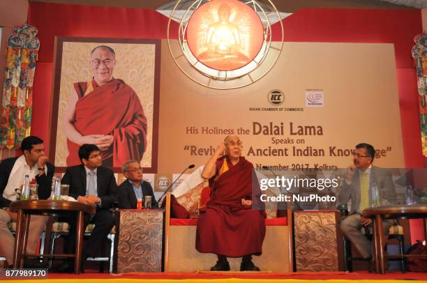 His Holiness The Dalai Lama speaks at the Indian chamber of Commerce Program of &quot;His Holiness the Dalai Lama Speaks on &quot;Revival of Ancient...