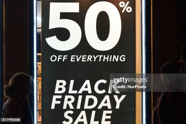 Shoppers are checking products and prices on Grafton Street ahead of the Black Friday, regarded as the beginning of the Christmas shopping season....