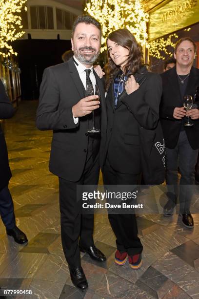 Dino Pace and Bella Freud attend ATKINSONS 1799 London Store Launch Reception and Dinner at Burlington Arcade on November 23, 2017 in London, England.