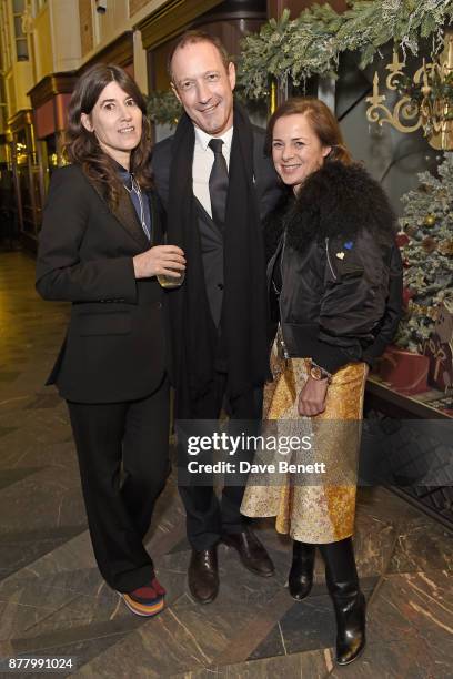 Bella Freud, Julian Vogel and Harriet Quick attends ATKINSONS 1799 London Store Launch Reception and Dinner at Burlington Arcade on November 23, 2017...