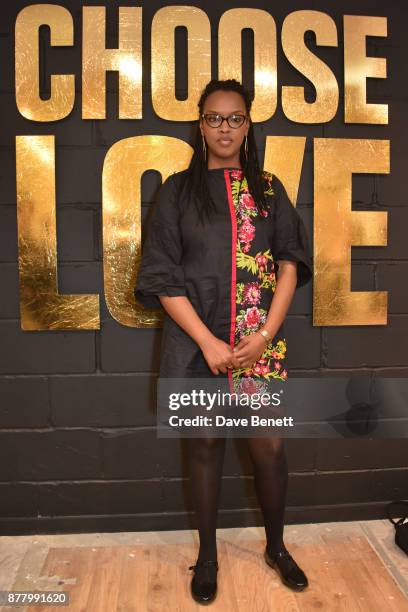 Nimco Ali attends the launch of the Help Refugees 'Choose Love' pop-up shop on November 23, 2017 in London, England.