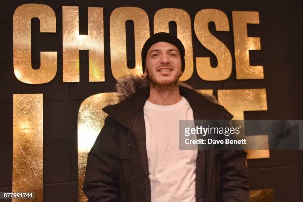 Hassan Akkad attends the launch of the Help Refugees 'Choose Love' pop-up shop on November 23, 2017 in London, England.