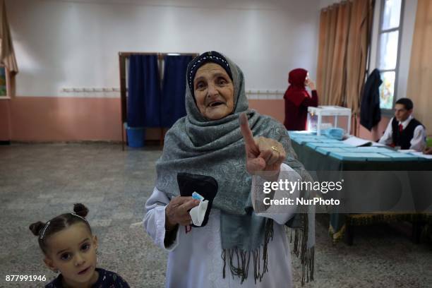 Algerian vote in a polling station during local elections in Algiers, Algeria, on November 23, 2017. Nearly 23 million Algerian voters are called to...