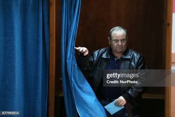 Algerian vote in a polling station during local elections in Algiers, Algeria, on November 23, 2017. Nearly 23 million Algerian voters are called to...