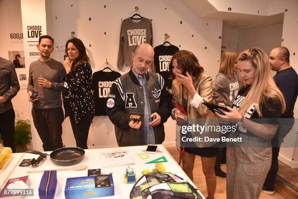 General view of the atmosphere at the launch of the Help Refugees 'Choose Love' pop-up shop on November 23, 2017 in London, England.