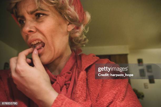 old lady who swallowed a fly - offense stock pictures, royalty-free photos & images