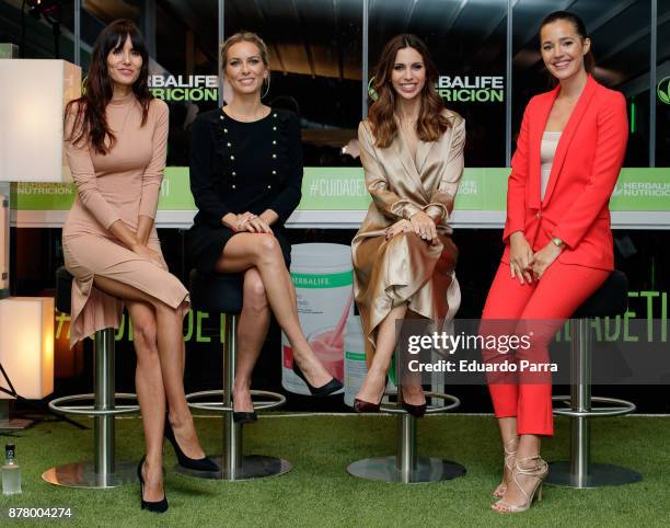 Model Malena Costa, journalist Melissa Jimenez, actress Kira Miro and model Ana Albadalejo attend the 'CuidaDeTi' presentation at Oscar hotel on...