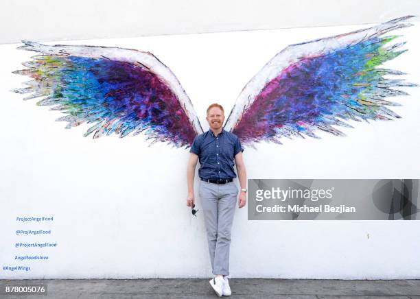 Jesse Tyler Ferguson volunteers for Thanksgiving Day at Project Angel Food on November 23, 2017 in Los Angeles, California.