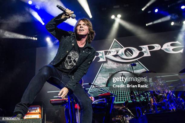 Joey Tempest of Europe performs at The O2 Arena on November 23, 2017 in London, England.