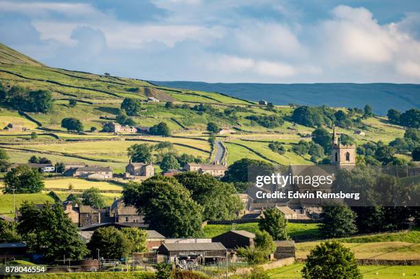 country village - yorkshire dales national park stock pictures, royalty-free photos & images