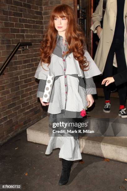 Nicola Roberts at the Chiltern Firehouse on November 23, 2017 in London, England.