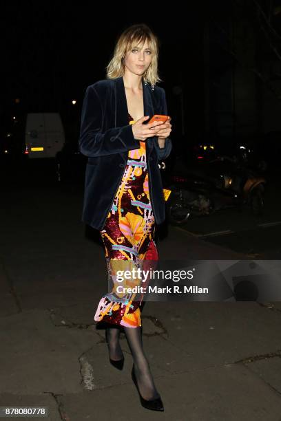 Edie Campbell at the Chiltern Firehouse on November 23, 2017 in London, England.