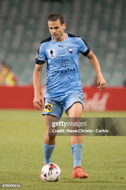 Deyvison Rogério da Silva, Bobo dribbles the ball during the FFA Cup Final match between Sydney FC and Adelaide United at Allianz Stadium on November...