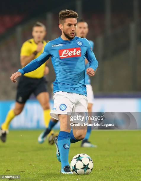 Dries Mertens of Napoli during the UEFA Champions League group F match between SSC Napoli and Shakhtar Donetsk at Stadio San Paolo on November 21,...