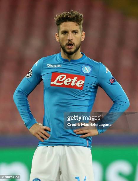 Dries Mertens of Napoli during the UEFA Champions League group F match between SSC Napoli and Shakhtar Donetsk at Stadio San Paolo on November 21,...