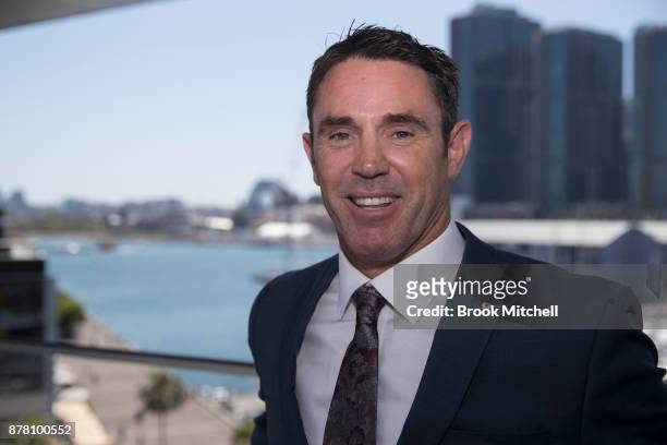 Brad Fittler poses during a press conference at the Star announcing his new role as coach of the New South Wales State of Origin team on November 24,...