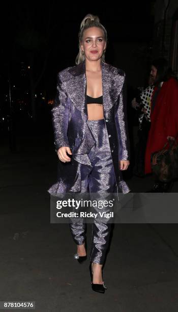Anne-Marie seen on a night out at Chiltern Firehouse on November 23, 2017 in London, England.