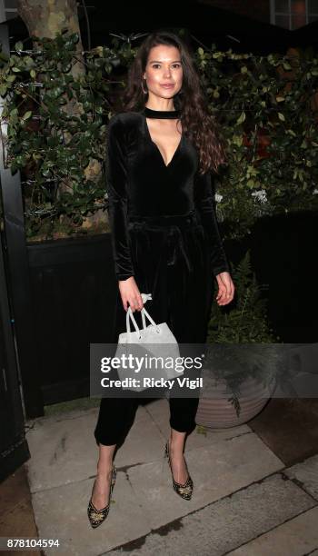 Sarah Ann Macklin seen attending The Bloomsbury Hotel - relaunch party on November 23, 2017 in London, England.