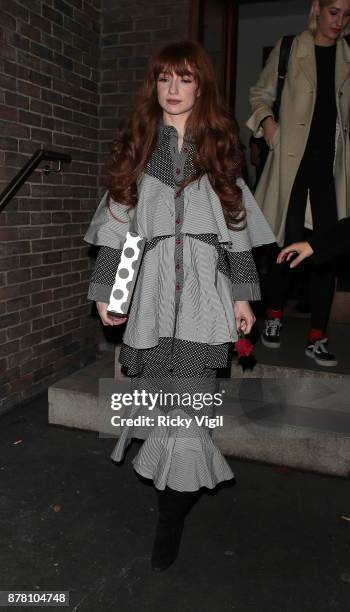 Nicola Roberts seen on a night out at Chiltern Firehouse on November 23, 2017 in London, England.