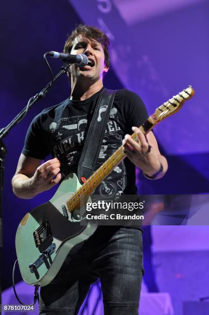 James Blunt performs on stage at the Eventim Apollo on November 23, 2017 in London, England.