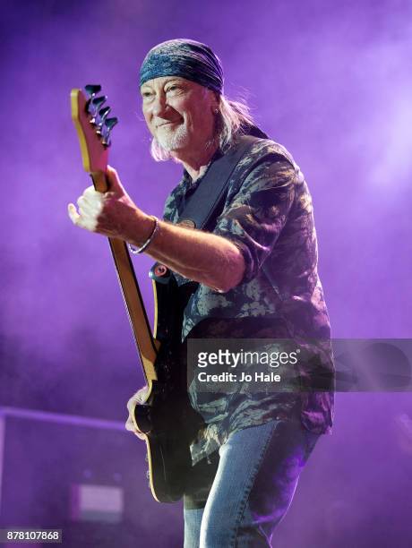 Roger Glover of Deep Purple performs at The O2 Arena on November 23, 2017 in London, England.