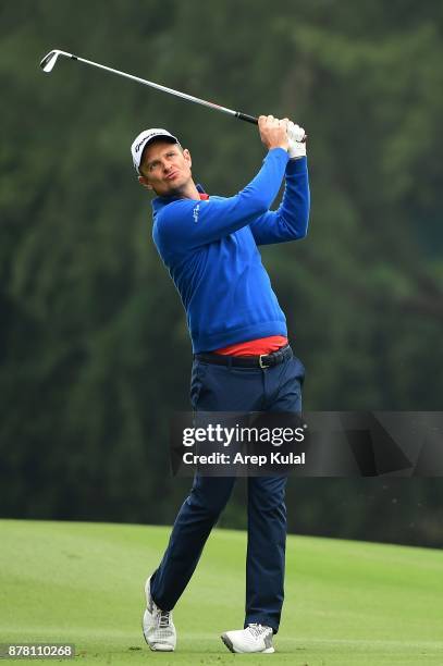 Justin Rose of England pictured during round two of the UBS Hong Kong Open at The Hong Kong Golf Club on November 24, 2017 in Hong Kong, Hong Kong.Ê