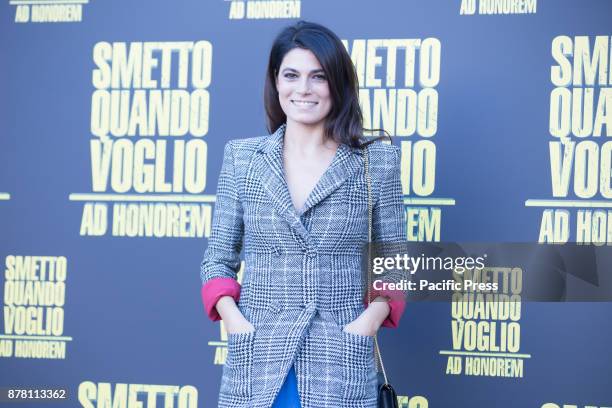 Italian actress Valeria Solarino Photocall of the Italian movie "Smetto Quando Voglio Ad Honorem" directed by Sydney Sibilia at The Space Modern...