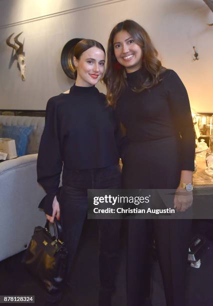 Lena Lademann and Hila Limar attend the Grazia Future Dinner event at the restaurant Patio on November 23, 2017 in Hamburg, Germany.