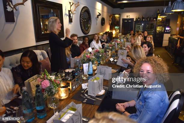 Overview of the Grazia Future Dinner event at the restaurant Patio on November 23, 2017 in Hamburg, Germany.