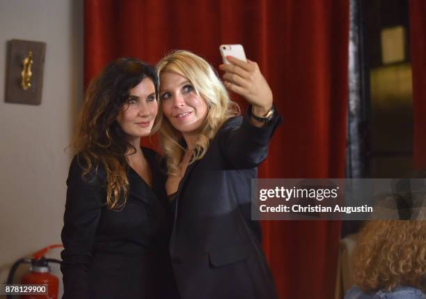 Adina Popescu and Astrid Bleeker attend the Grazia Future Dinner event at the restaurant Patio on November 23, 2017 in Hamburg, Germany.